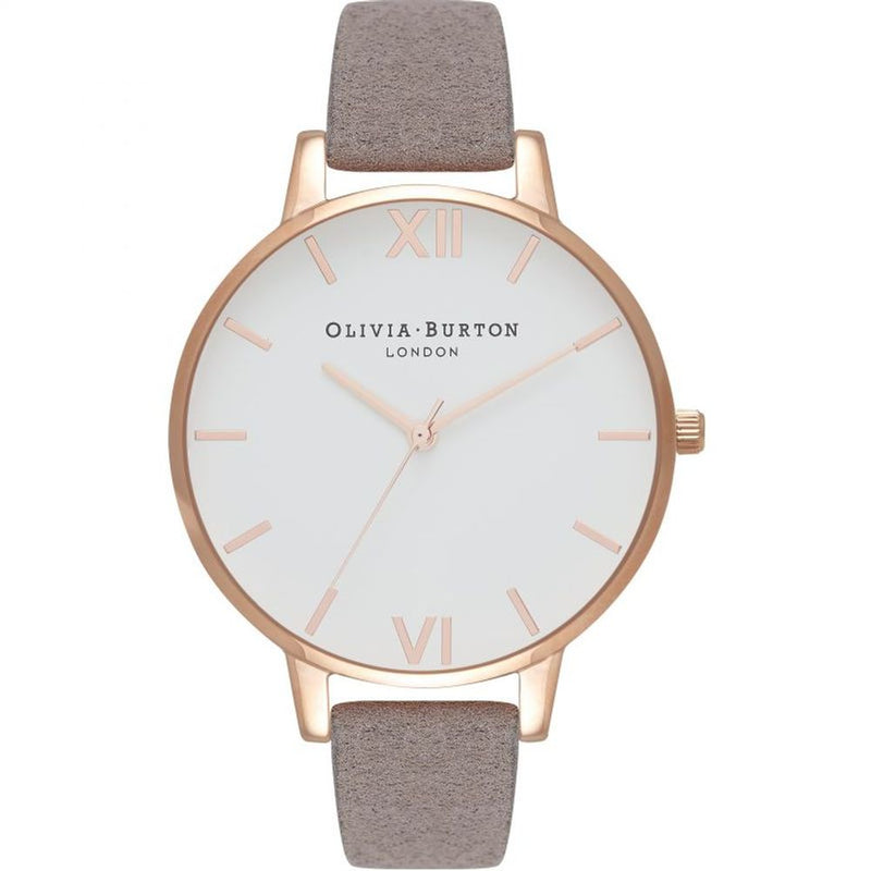 Olivia Burton Gray Synthetic Leather Watch