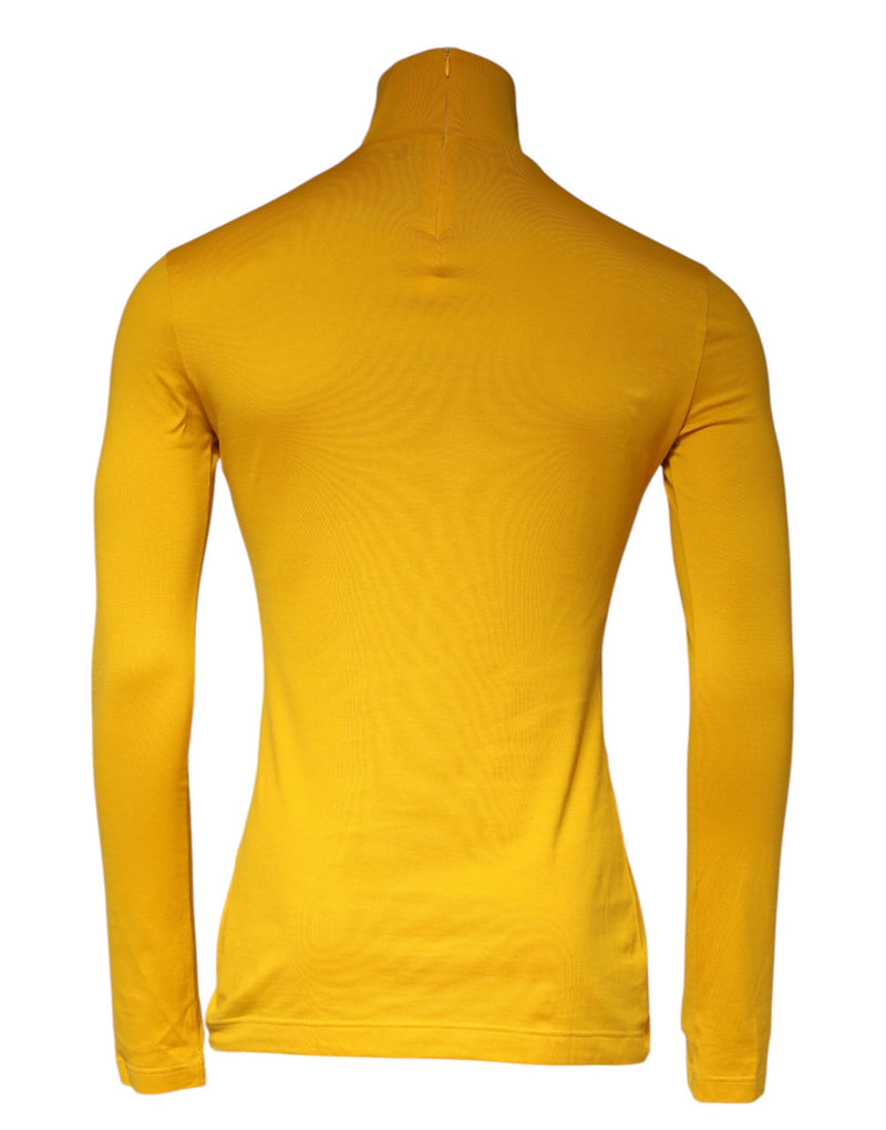 Dolce & Gabbana Yellow DG Long Sleeve Turtleneck Pullover Sweater