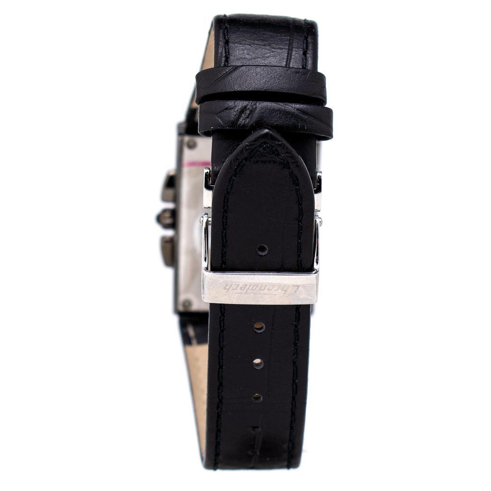 Chronotech Black Leather Watch