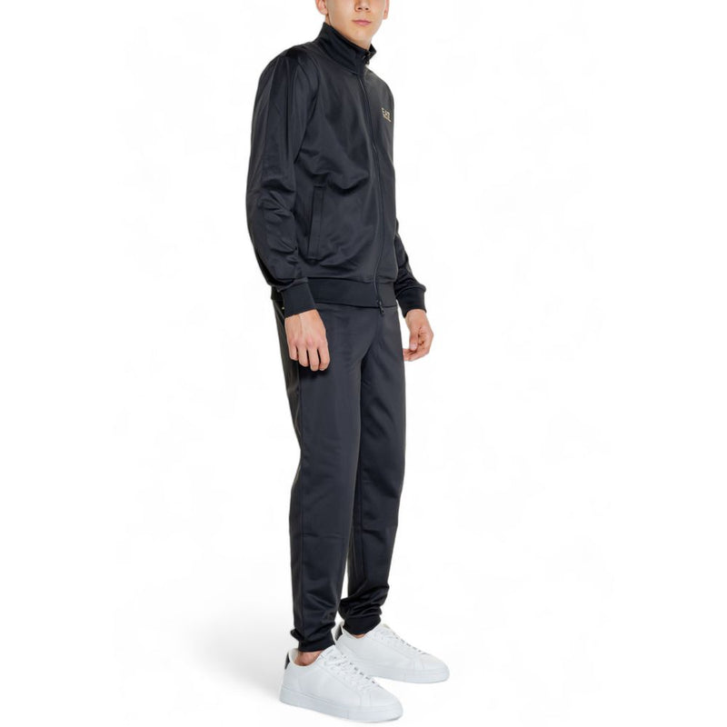 EA7 Emporio Armani Black Polyester Sweatsuit