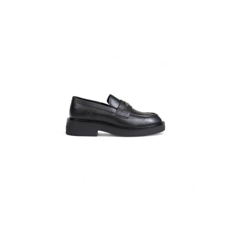 Tommy Hilfiger Black Leather Flat Shoe