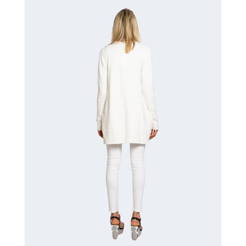 Vila Clothes White Viscose Cardigan