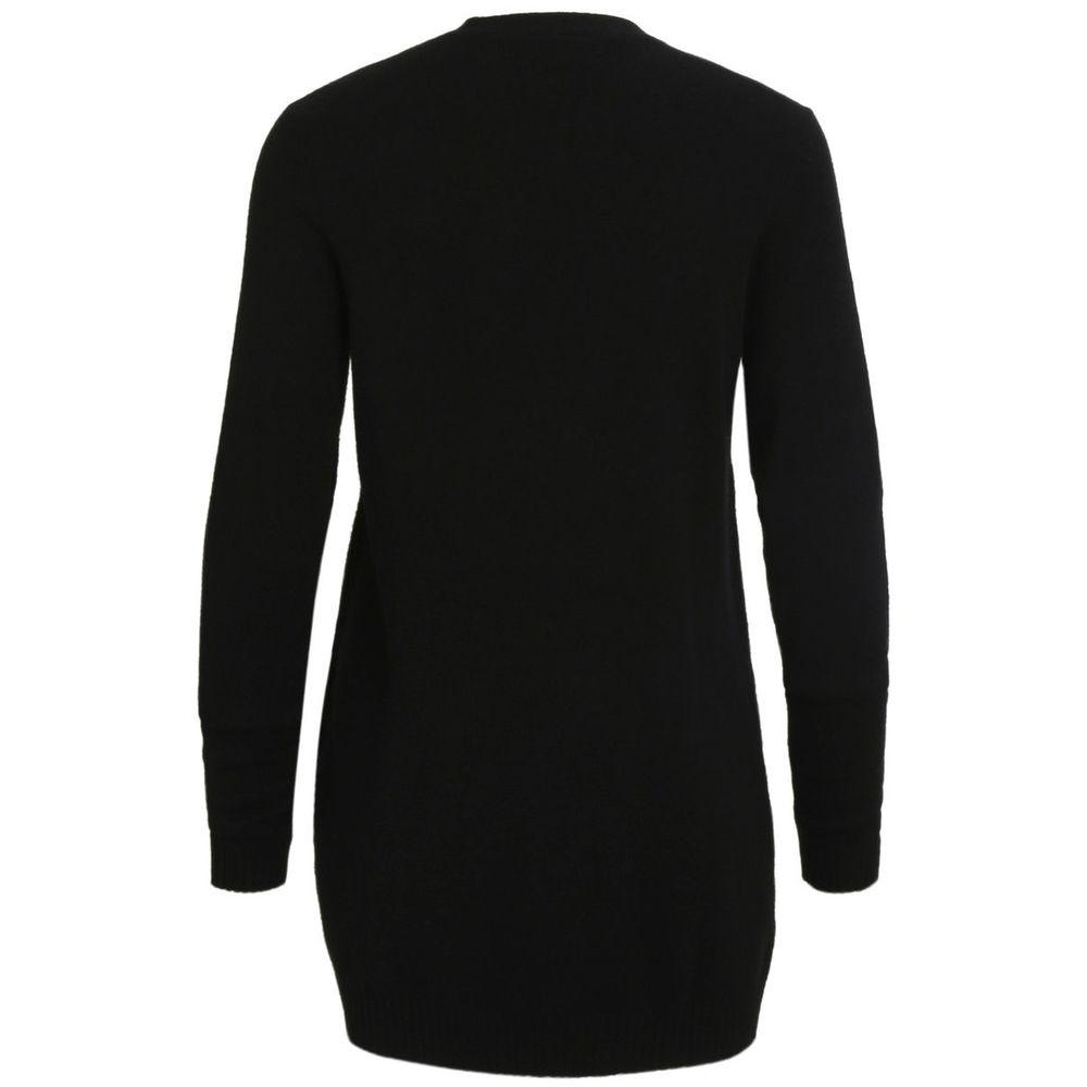 Vila Clothes Black Viscose Cardigan