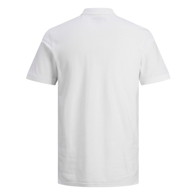 Jack Jones White Cotton Polo Shirt