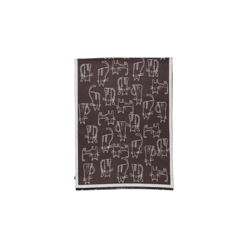 Sandro Ferrone Brown Viscose Scarf