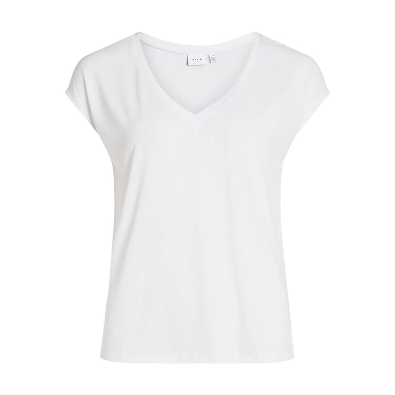 Vila Clothes White Tencel Tops & T-Shirt