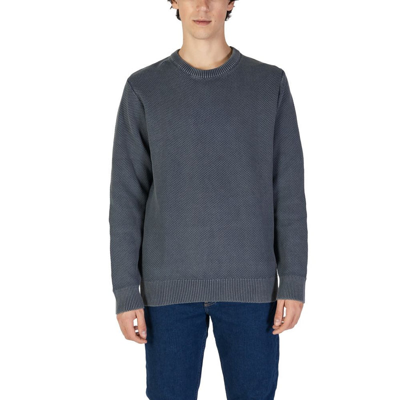 Gas Blue Cotton Sweater