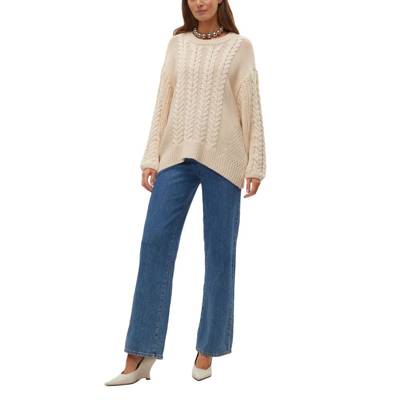 Vero Moda Beige Cotton Sweater