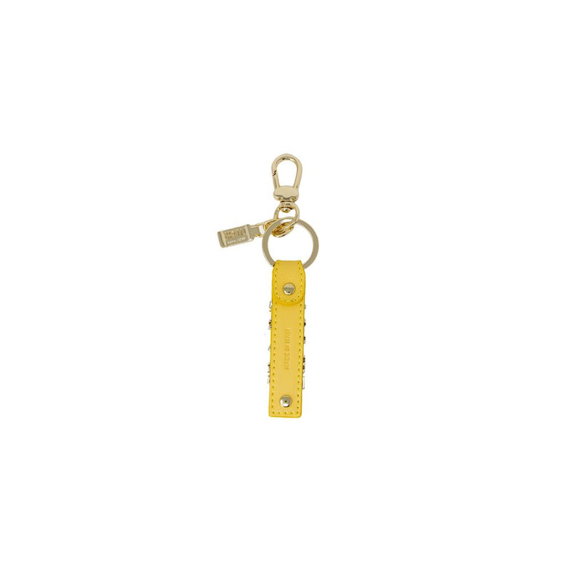 Alviero Martini Prima Classe Yellow Leather Keychain