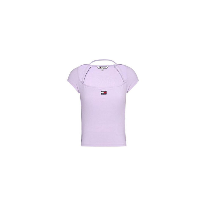 Tommy Hilfiger Jeans Purple Recycled Polyester Tops & T-Shirt