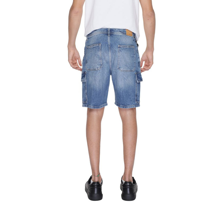 Antony Morato Blue Cotton Short