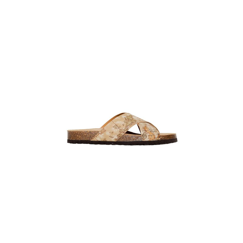 Alviero Martini Prima Classe Beige Textile Sandal