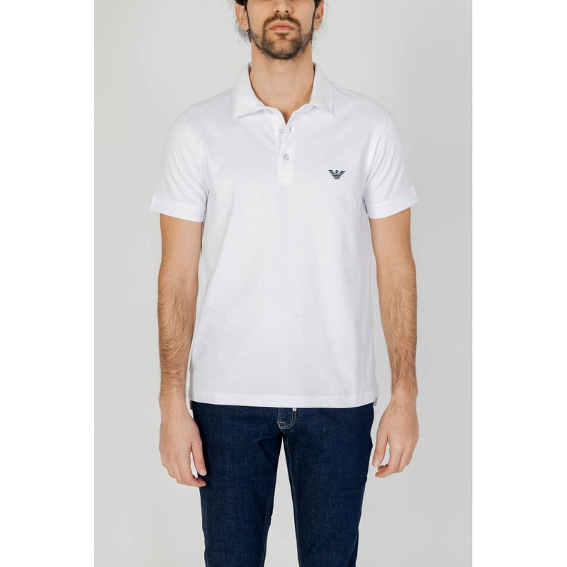 Emporio Armani Underwear White Cotton Polo Shirt