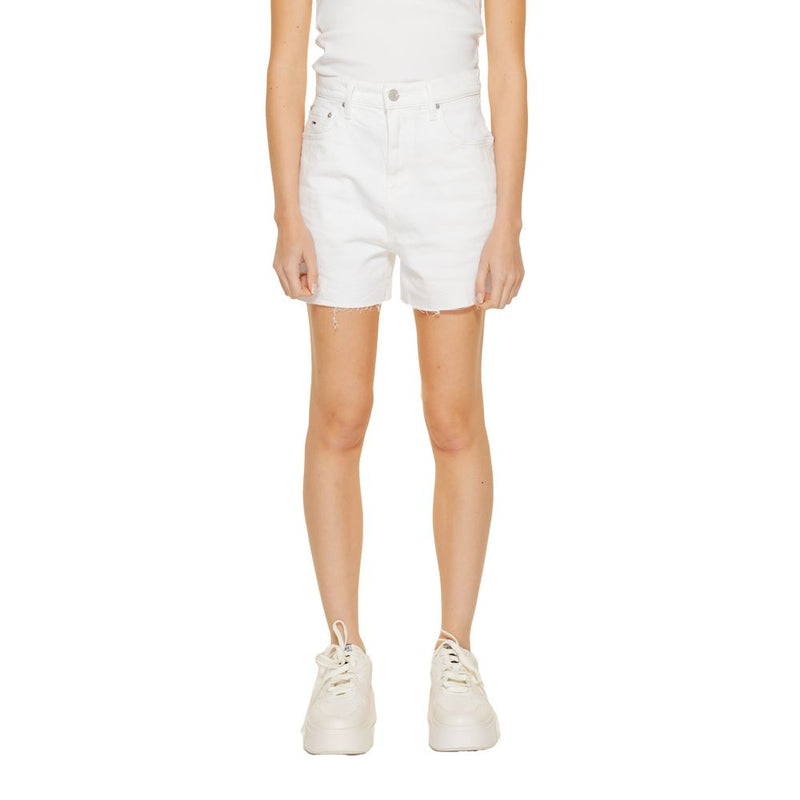 Tommy Hilfiger Jeans White Cotton Rigenerato Short