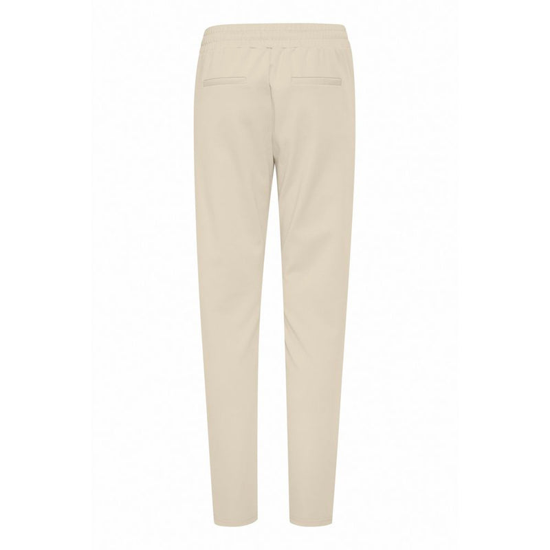 ICHI Beige Polyester Jeans & Pant