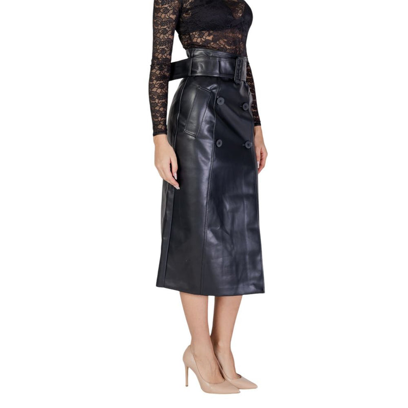 Morgan De Toi Black Polyester Skirt