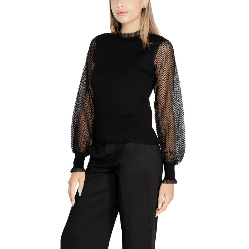 Morgan De Toi Black Viscose Tops & T-Shirt