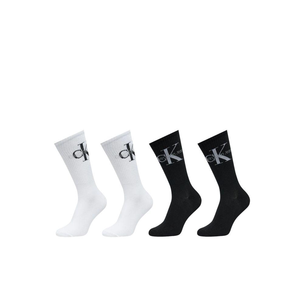 Calvin Klein Black And White Cotton Sock