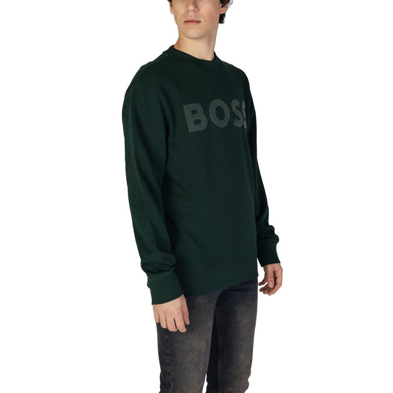 Hugo Boss Green Cotton Sweater