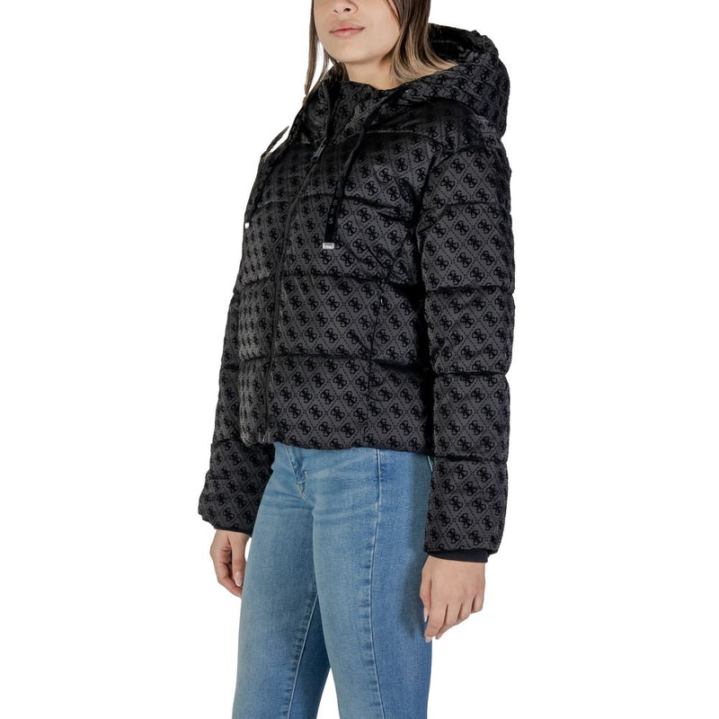 Guess Black Polyester Jackets & Coat