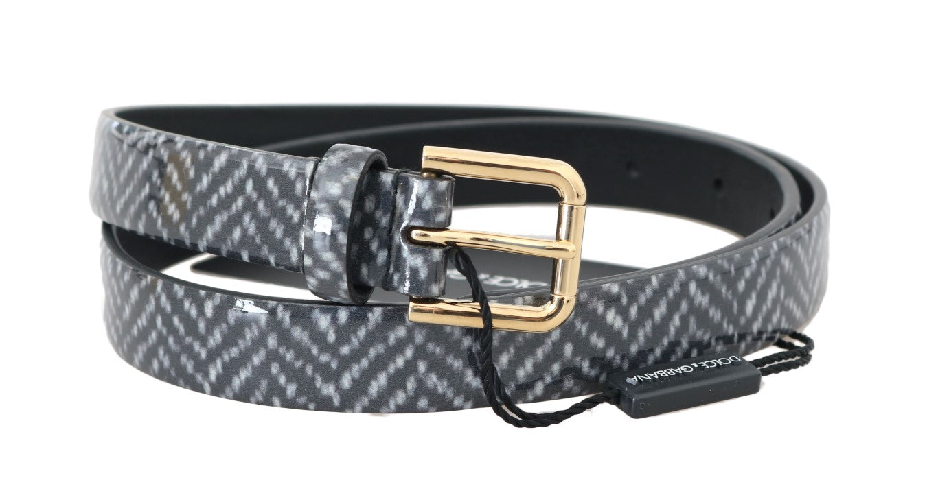 Elegant Chevron Leather Waist Belt - Divitiae Glamour