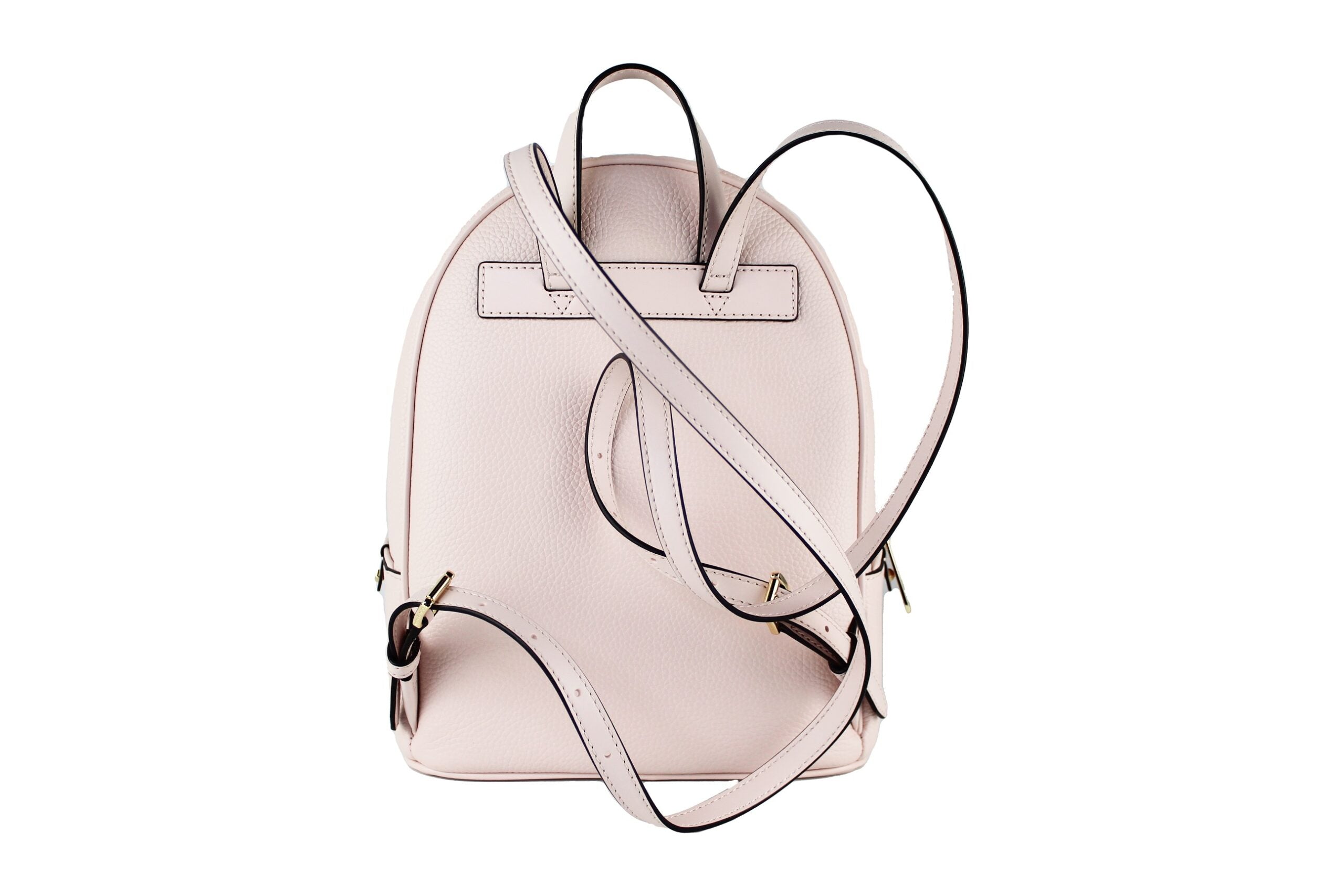 Adina Medium Powder Blush Leather Convertible Backpack BookBag - Divitiae Glamour