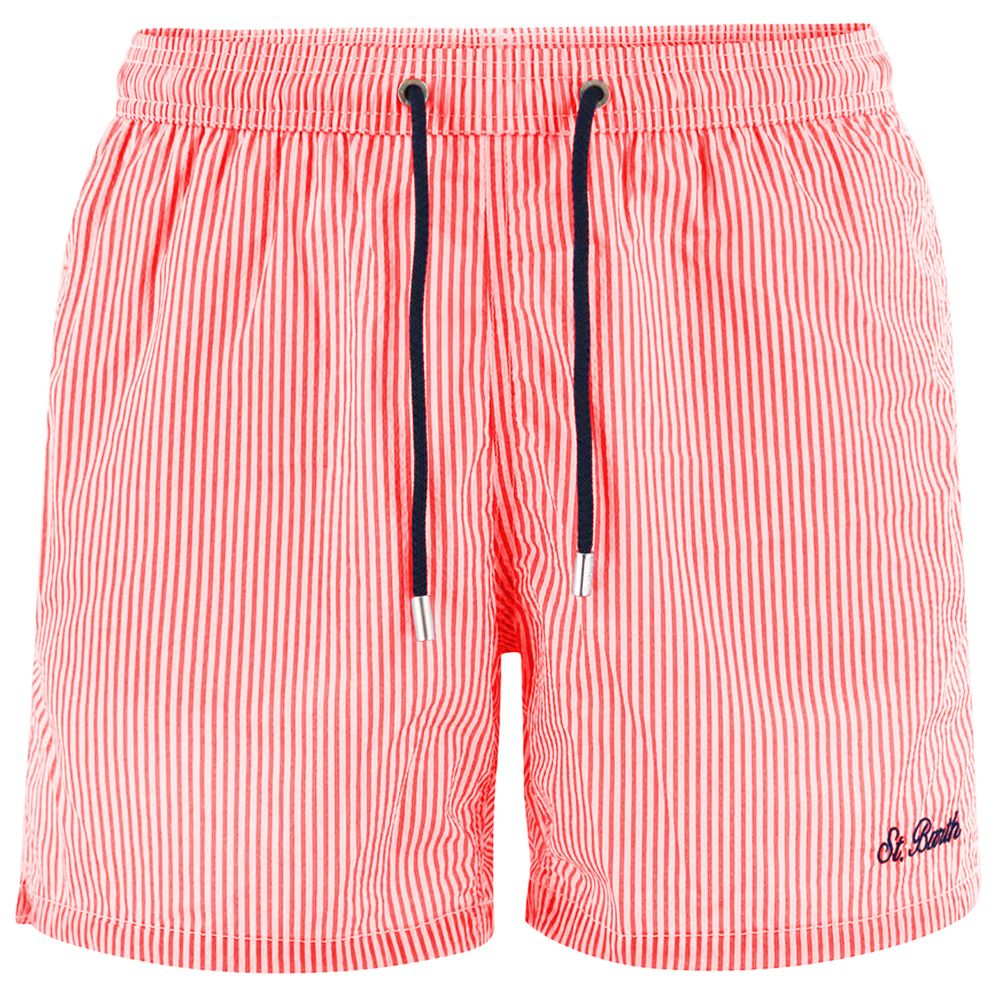 MC2 Saint Barth Red Polyester Men's Swim Trunk