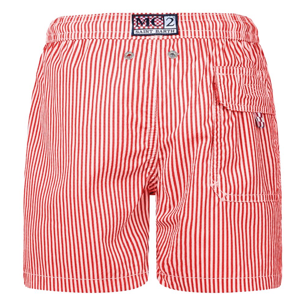 MC2 Saint Barth Red Polyester Men's Swim Trunk