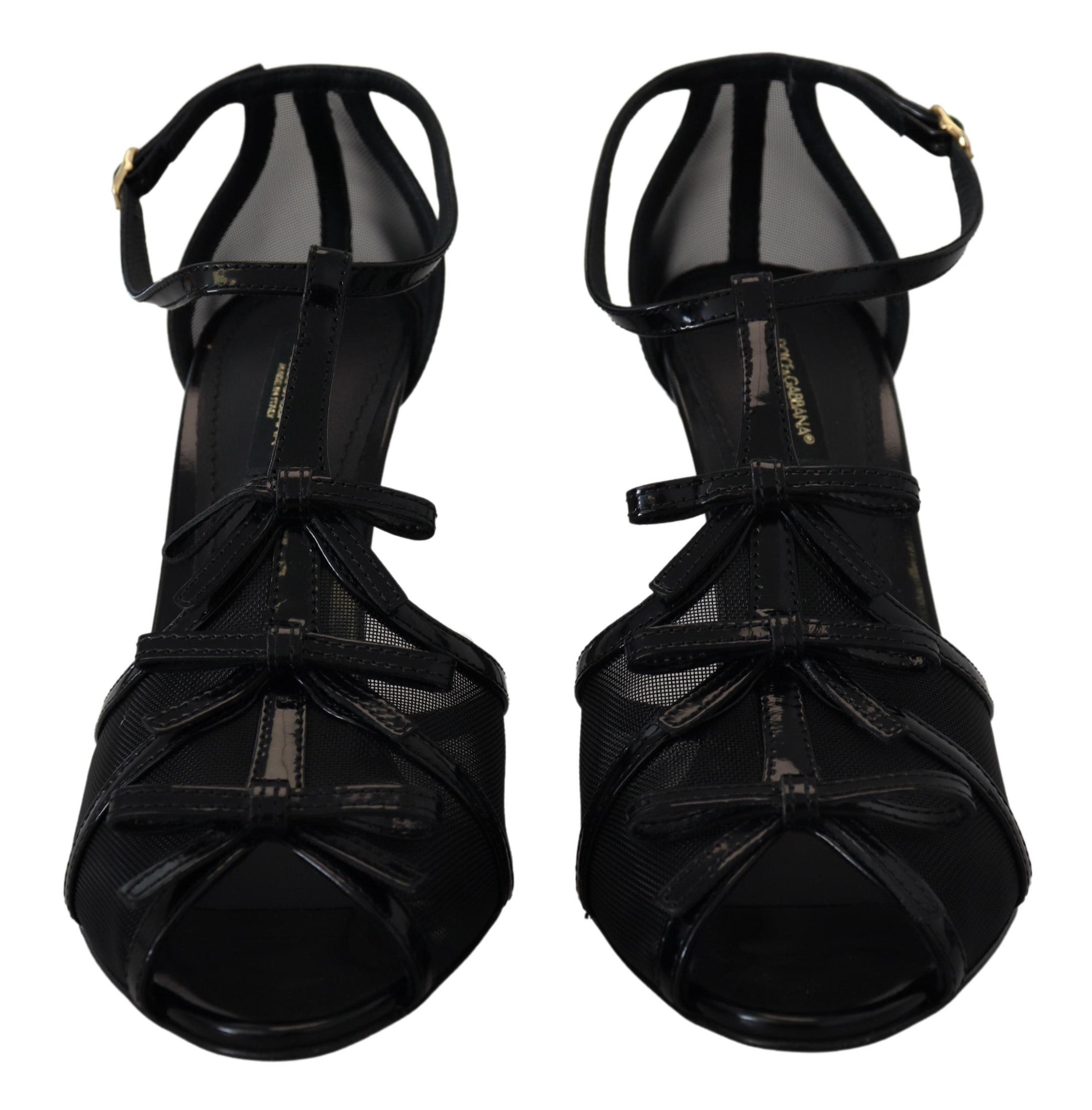 Elegant Black Stiletto Heeled Sandals - Divitiae Glamour