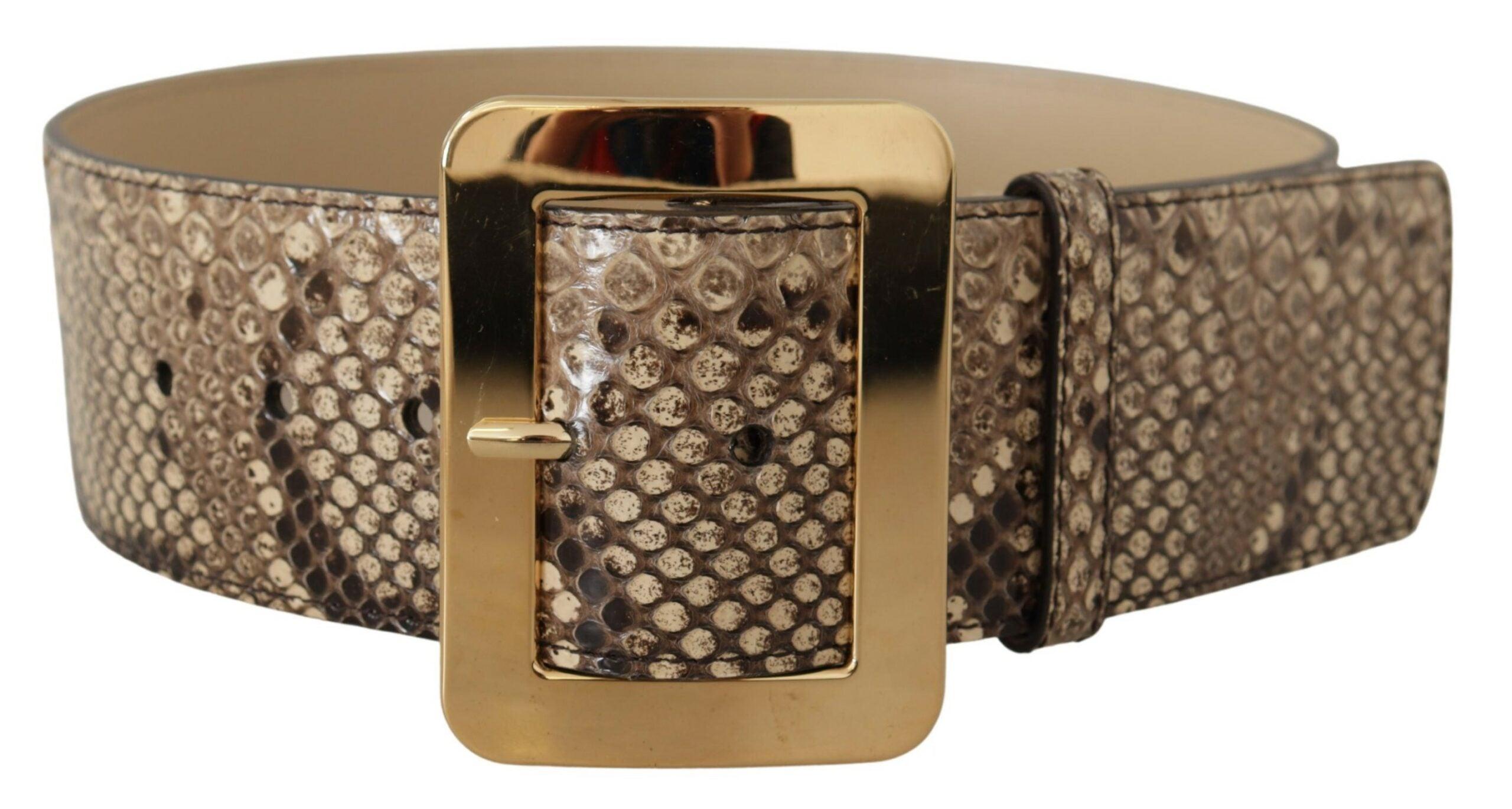 Elegant Leather Belt with Engraved Buckle - Divitiae Glamour