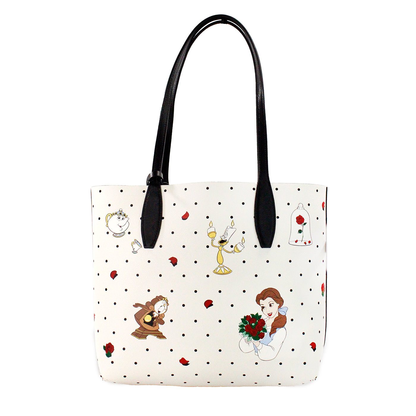 Disney Beauty And The Beast Small Leather Reversible Tote Handbag - Divitiae Glamour