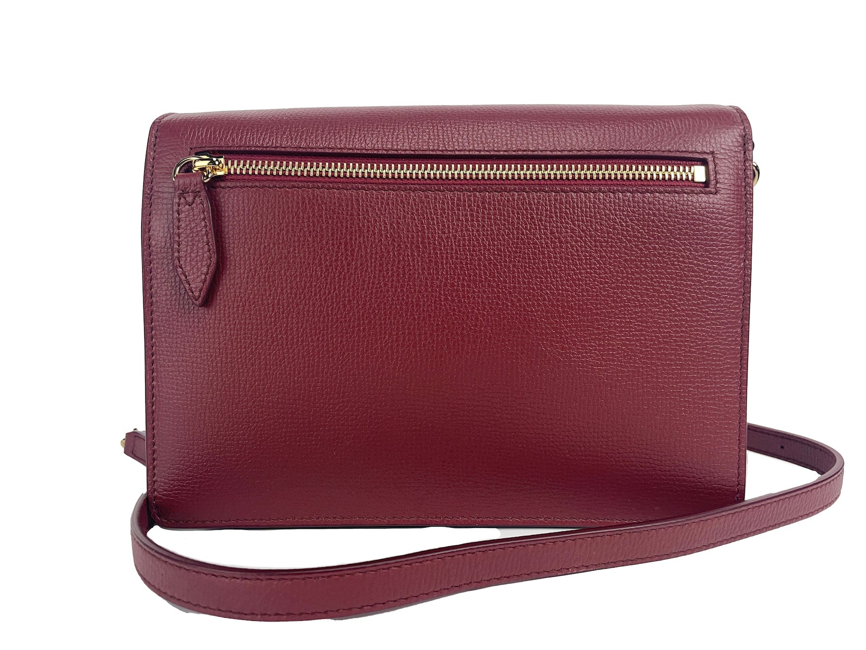 Macken Small Crimson House Check Leather Crossbody Bag - Divitiae Glamour