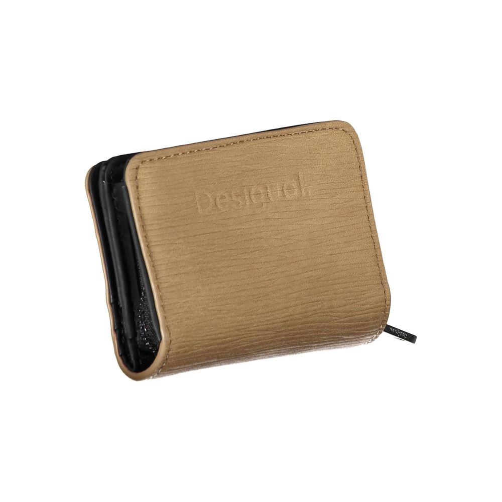 Chic Brown Wallet with Card Slots & Secure Closure