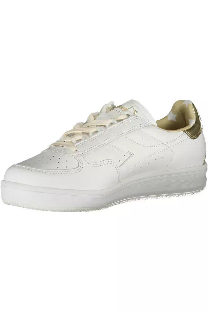 Sleek White Lace-up Sports Sneakers - Divitiae Glamour