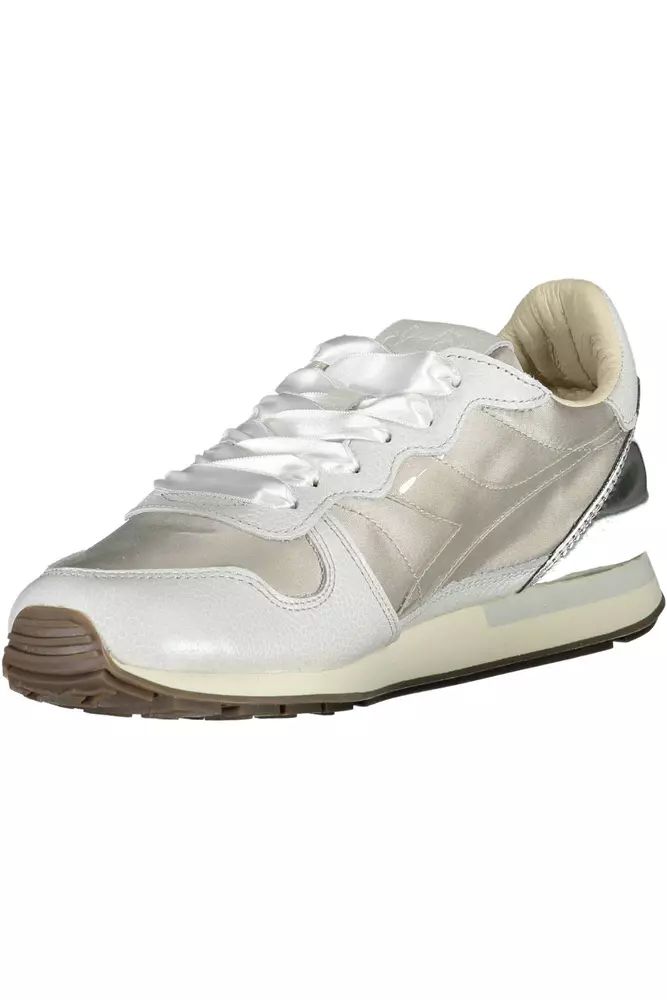Elegant Gray Sports Sneakers with Contrasting Details - Divitiae Glamour