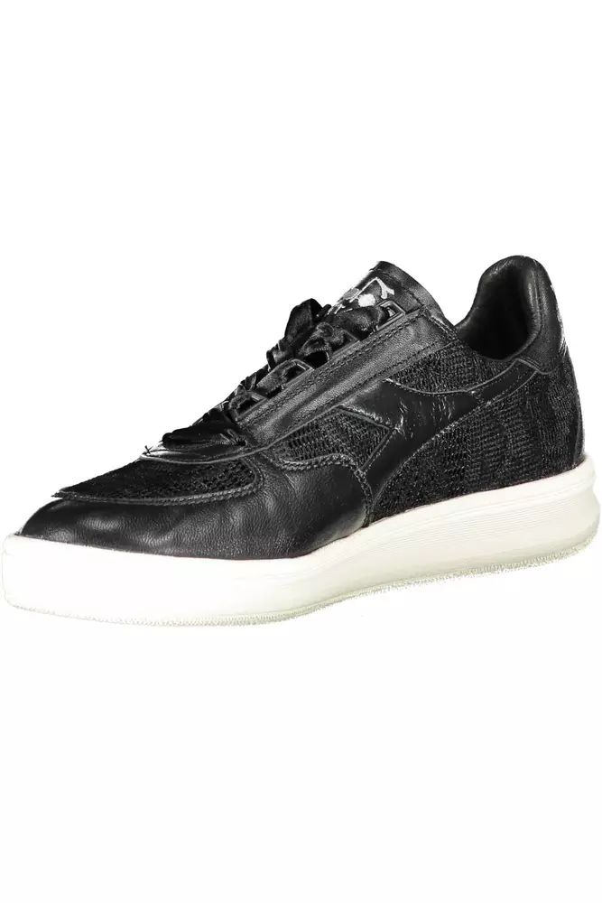 Chic Embroidered Black Sports Sneakers - Divitiae Glamour