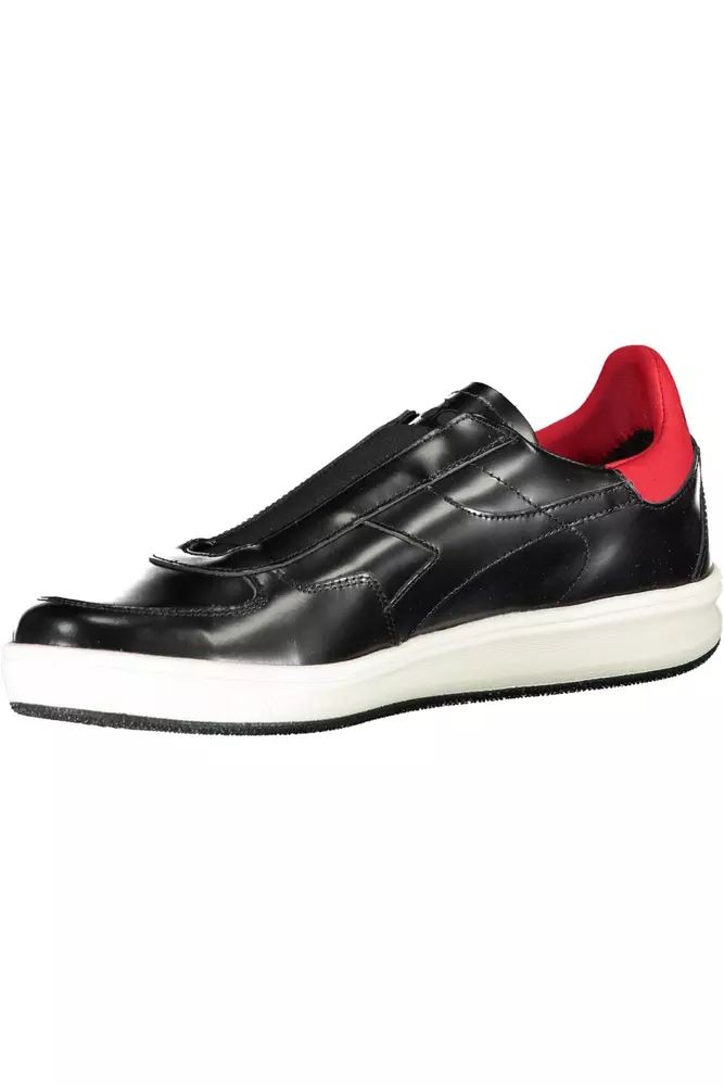 Sleek Black Diadora Sneakers with Contrasting Details - Divitiae Glamour