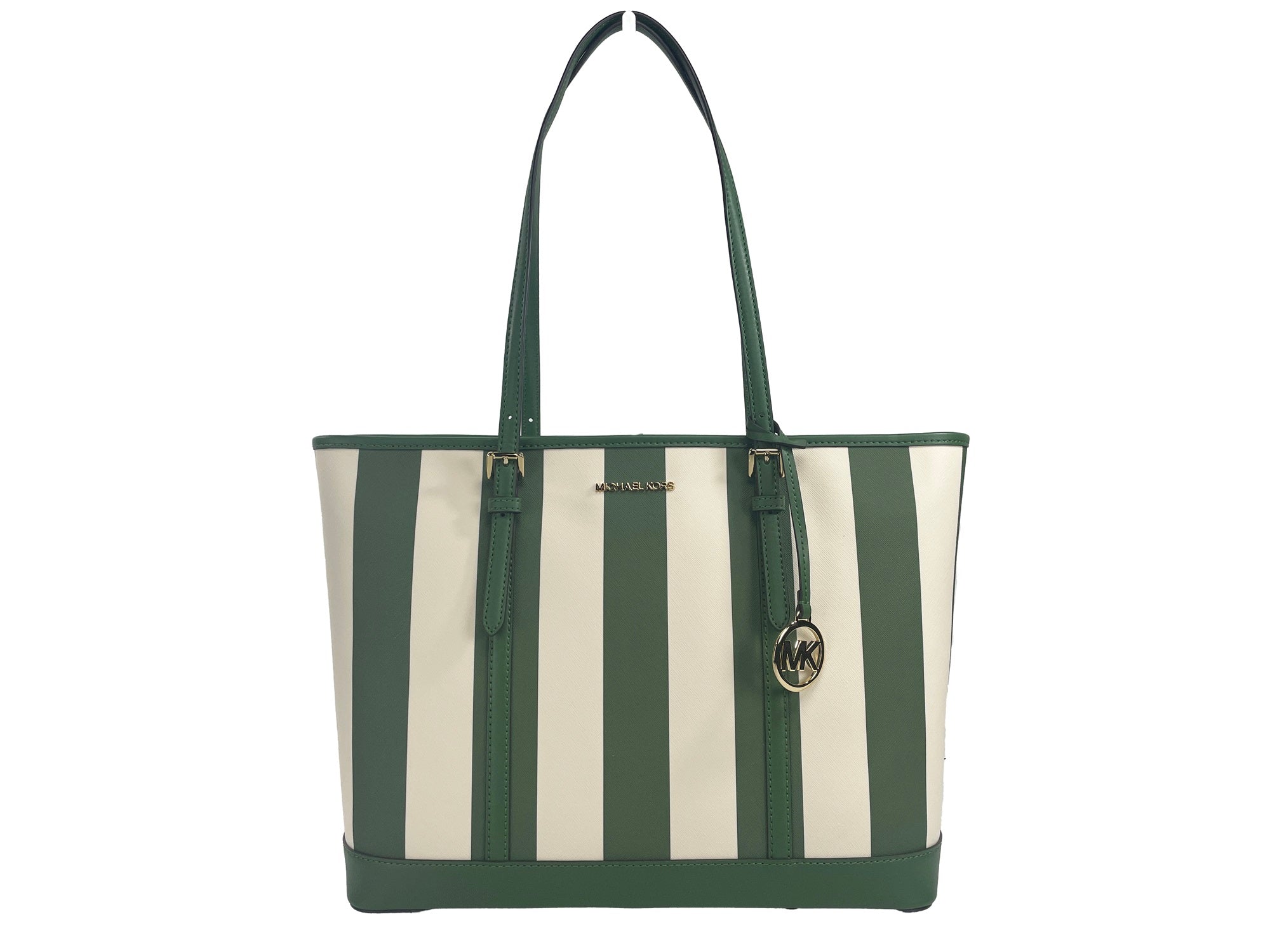Jet Set Travel Large TZ Shoulder PVC Tote Bag Purse Fern Green - Divitiae Glamour