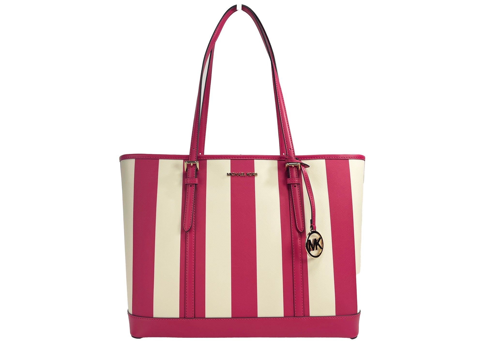 Jet Set Travel Large TZ Shoulder PVC Tote Bag Purse Pink - Divitiae Glamour