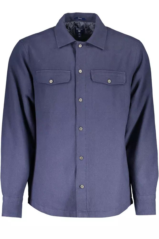 Elegant Cotton Long-Sleeve Men's Shirt - Divitiae Glamour