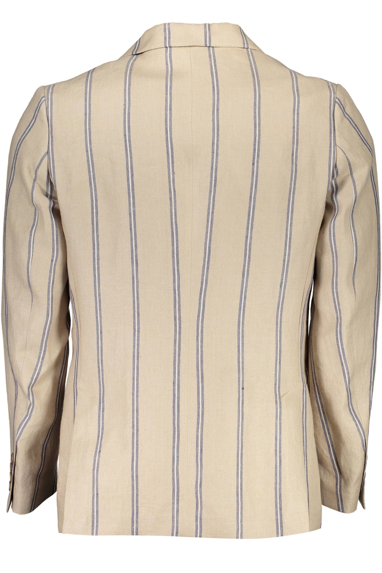 Classic Linen Single-Breast Beige Jacket - Divitiae Glamour