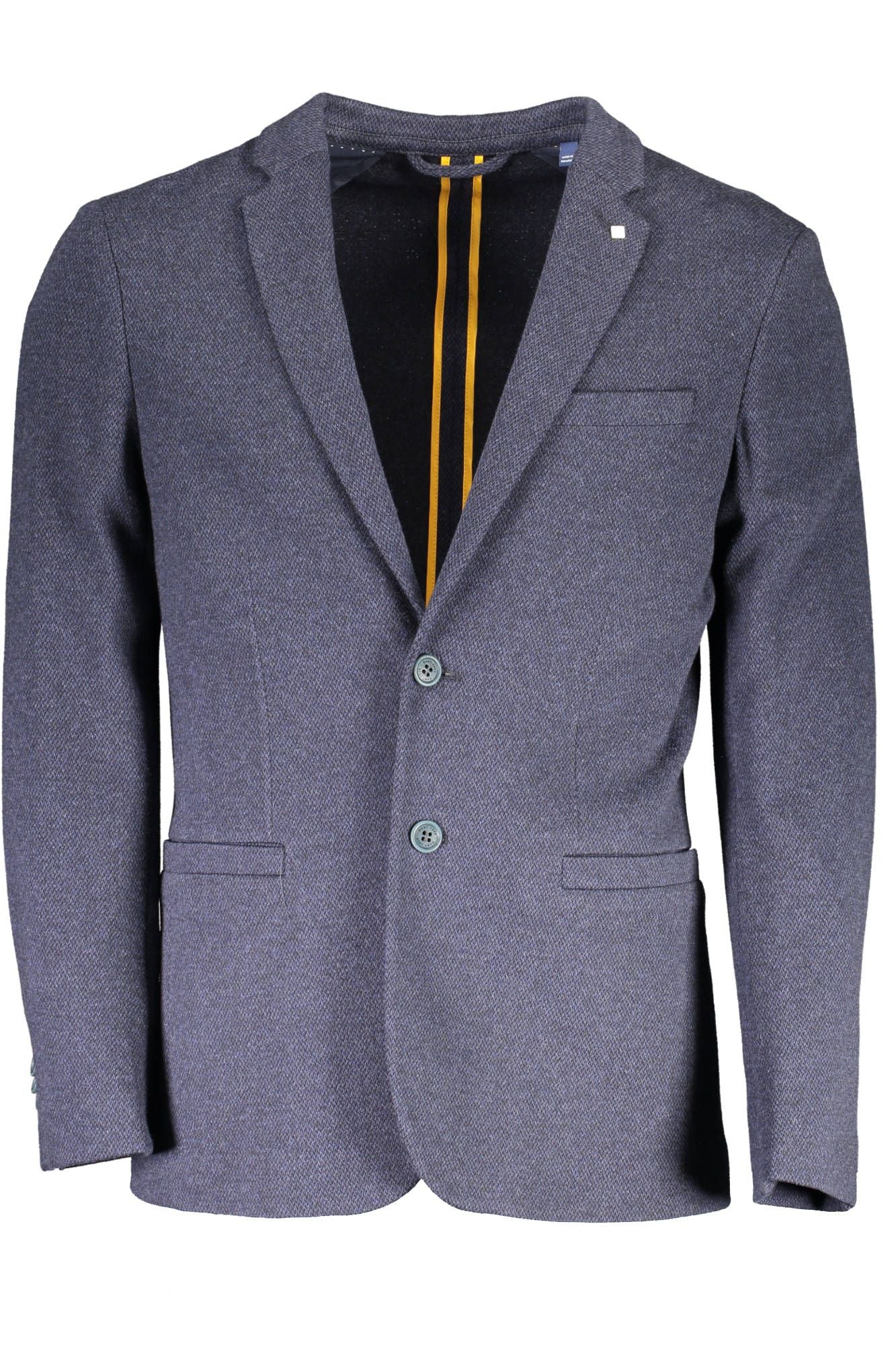 Elegant Blue Classic Long Sleeve Jacket - Divitiae Glamour
