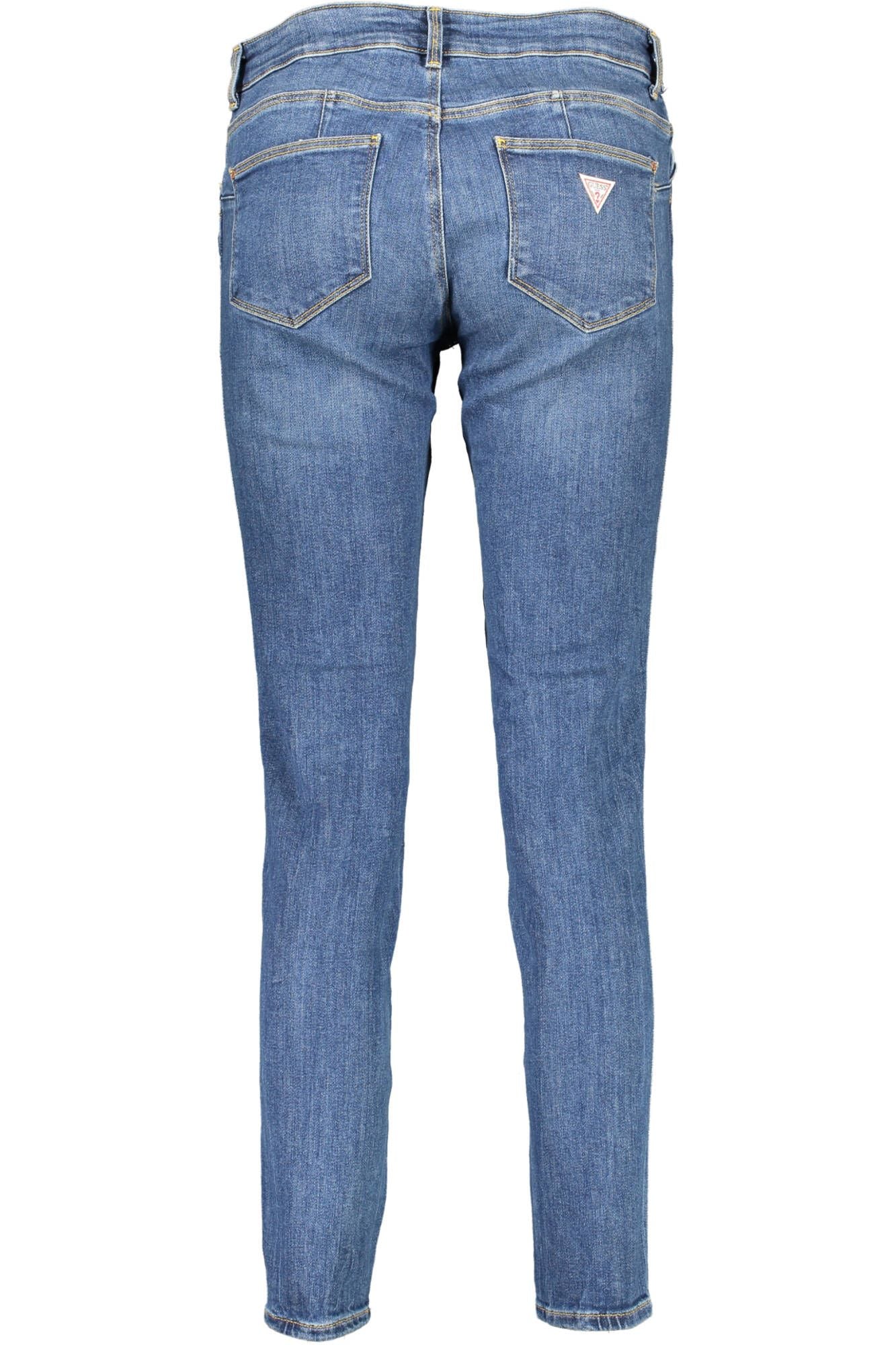 Chic Faded Skinny Jeans with Logo Detail