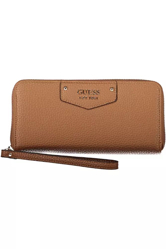 Chic Contrast Detail Brown Wallet