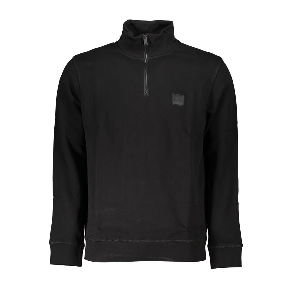 Elegant Black Organic Cotton Sweatshirt