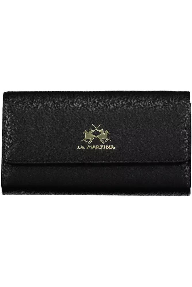 Elegant Black Polyethylene Wallet with Logo