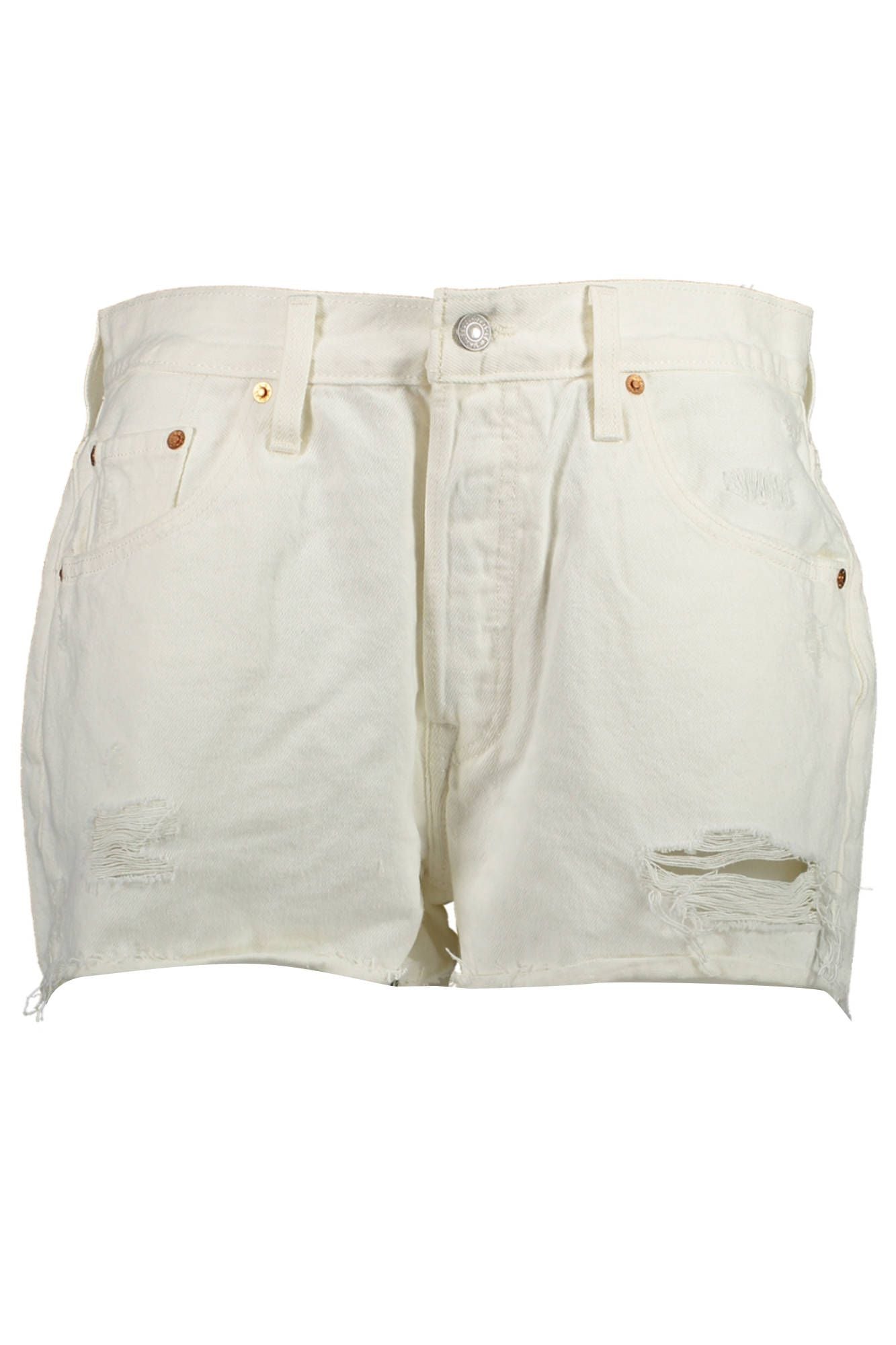 Chic White Denim Shorts with Classic Appeal - Divitiae Glamour