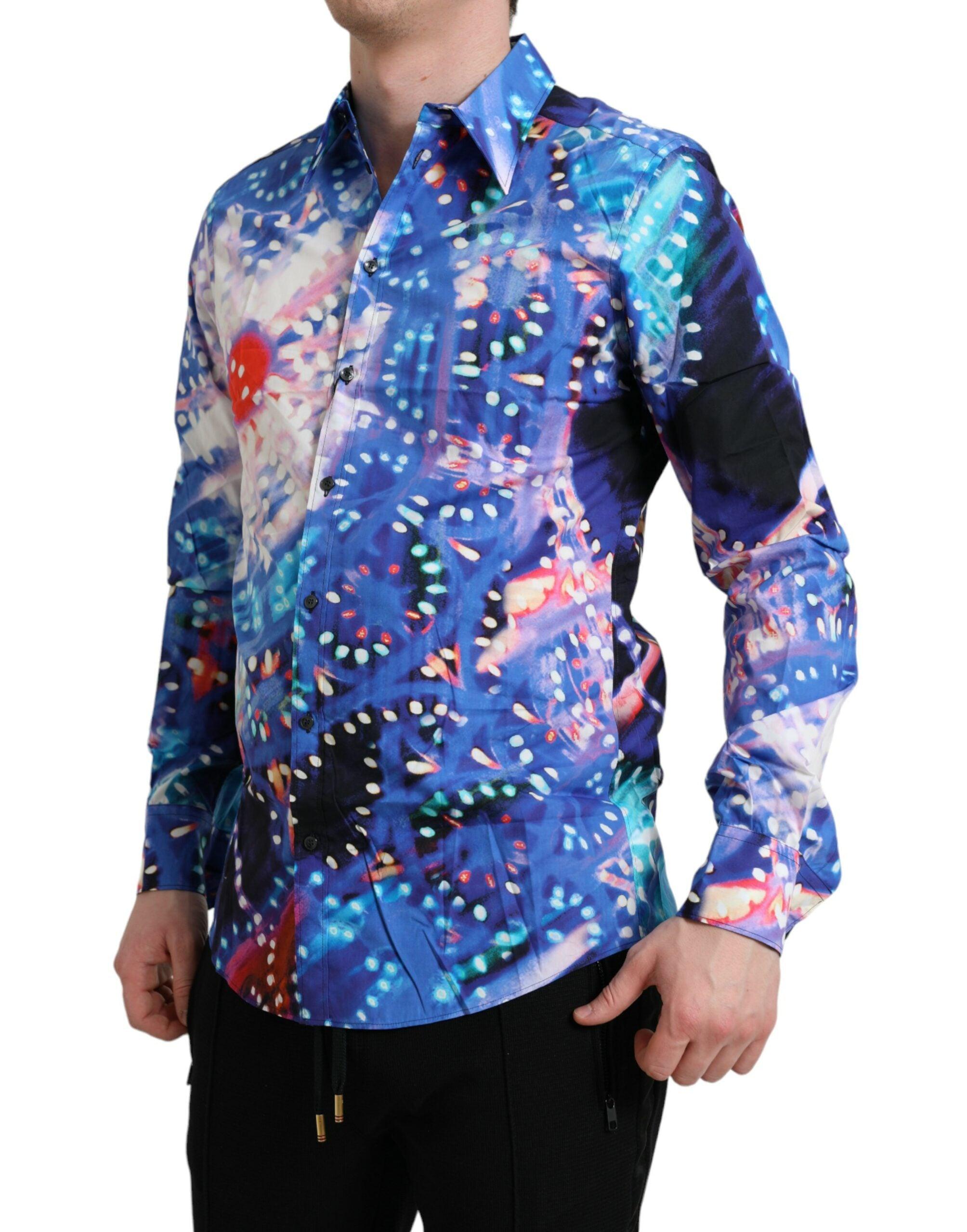 Multicolor Luminarie Slim MARTINI Shirt - Divitiae Glamour