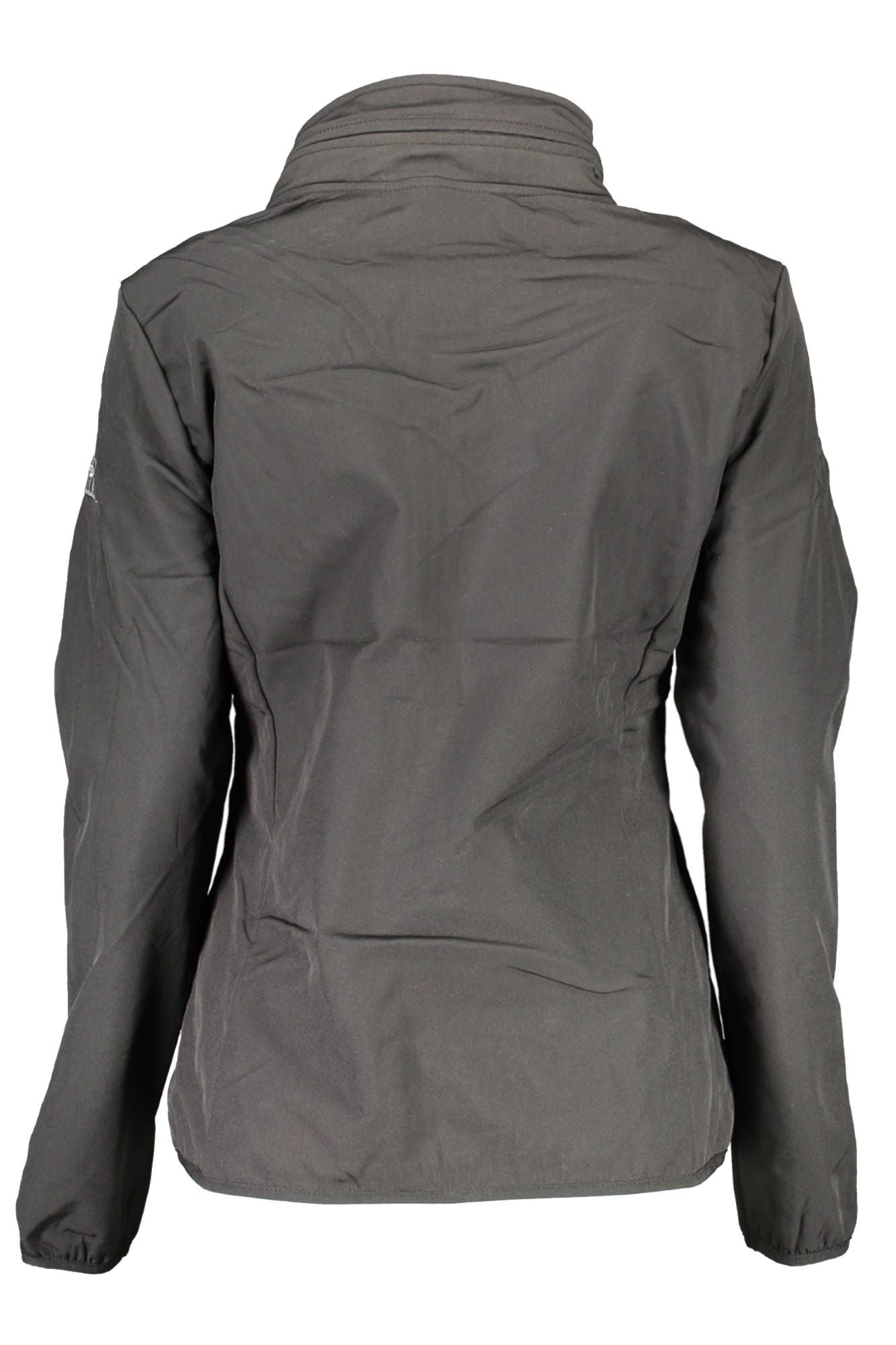 Sleek Black Sports Jacket with Removable Hood