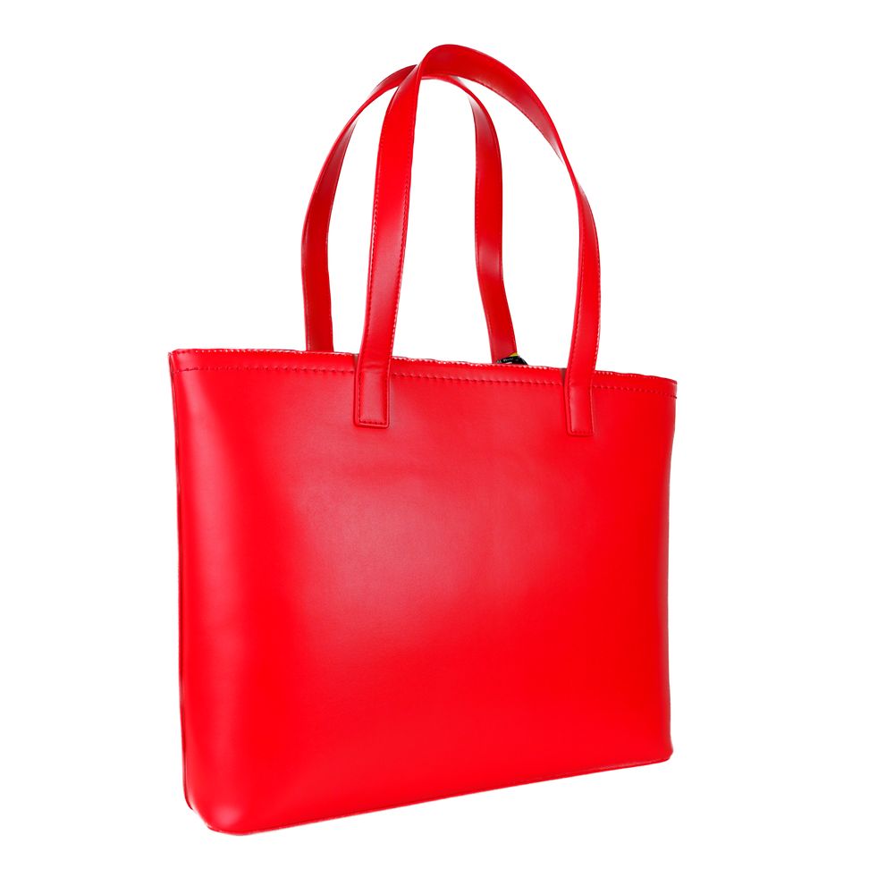 Chic Pink Faux Leather Shopper Tote - Divitiae Glamour